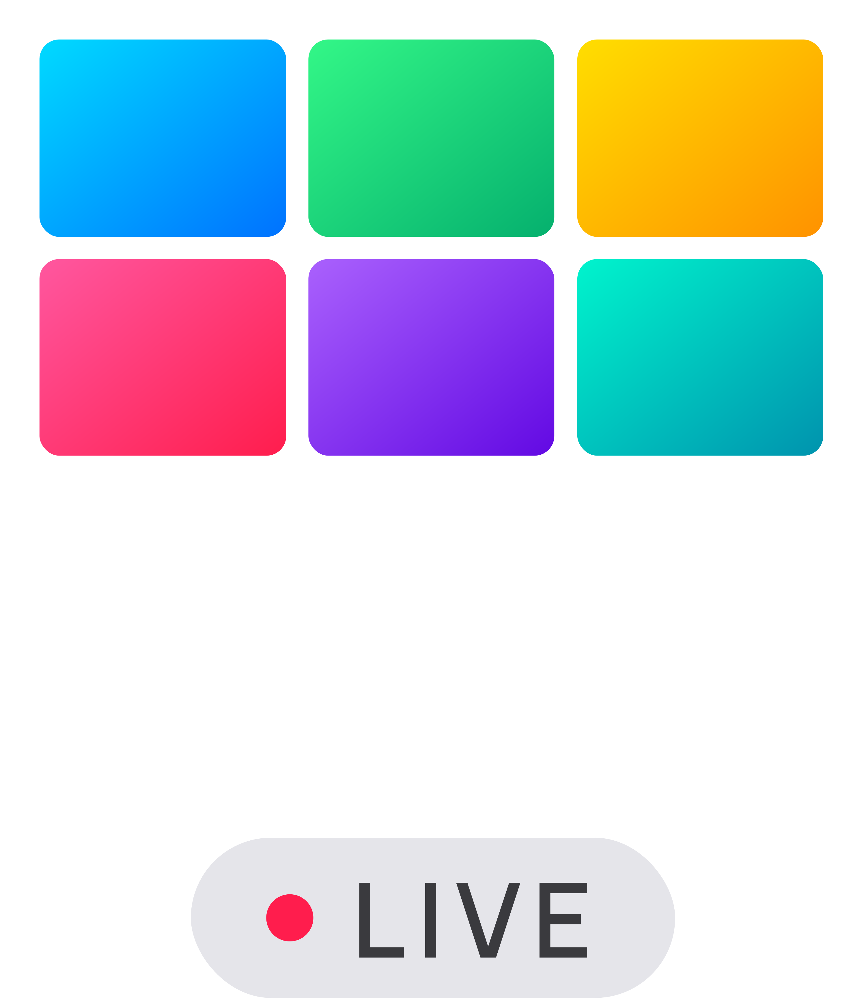 Video Wall Live logo, reversed, stacked